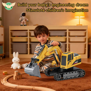 <span class=keywords><strong>Jouet</strong></span> d'excavatrice RC en alliage YF 6CH 1:24, véhicule de chantier télécommandé en alliage, cadeaux pour garçons, jouets d'excavatrice RC pour enfants avec lumière - Product Image 4