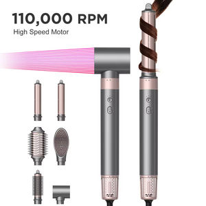 Secador de pelo automático de aire caliente de alta velocidad, cepillo iónico sin escobillas 6 en 1, cepillo de aire caliente, secador de pelo, rizador de pelo. - Product Image 2