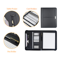 Porte-documents A4 en cuir PU avec logo personnalisé, sac multifonctionnel pour dossiers, papeterie de bureau personnalisable, sacs de conférence