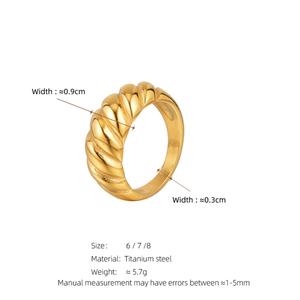 Anillo Giratorio de Moda Vintage para Mujer, Chapado en Oro de 18K, Acero Inoxidable, Joyería para Compromiso, Fiesta, Boda, Anillo Personalizado - Product Image 3