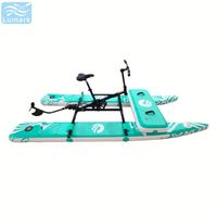 Vélo aquatique SUP à plancher plat pour une personne, cadre en aluminium avec tapis flottant avant, résistant à l'usure, pour lac, pliable, de Chine, Lumark