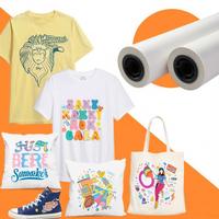 Rouleau de film DTF personnalisé de 60 cm pour la sublimation par transfert, matériau PET, épaisseur 75 µm, taux de transfert de 99 % pour l'impression sur vêtements et tissus