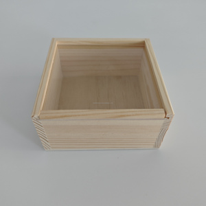 Giá Rẻ Giá Moq 100 Pcs Tùy Chỉnh Kích Thước Đa Chức Năng Thông Tự Nhiên Bằng Gỗ Lưu Trữ Hộp Trượt Acrylic Nắp Đánh Bóng Hộp Quà Tặng - Product Image 1