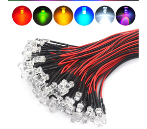 DC 12V Prewired Led 5MM Pré Wired Led Diodo Lâmpada 20cm Prewired Emitindo Diodos - Product Image 3