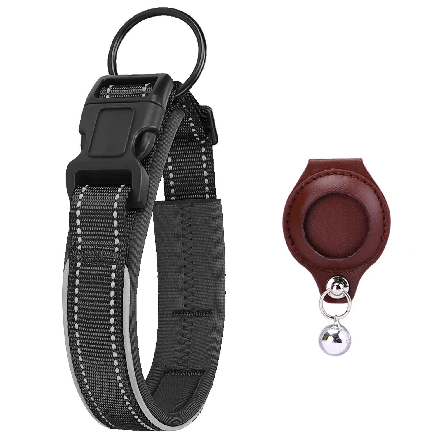 Nice Quality Detachable Dog Collar With Air Tag Hole Multi-Color Nylon&Cotton Pet Accessory For Pet Dog