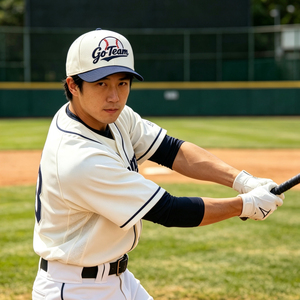 Casquette de baseball brodée 6 panneaux Go Team, chapeau de soleil ajustable pour hommes et femmes, casquette de sport décontractée pour le golf, la course et les activités de plein air - Product Image 6