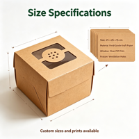Boîte à gâteau en papier kraft ronde personnalisée, acceptant les commandes d'échantillons, boîte en carton recyclable pour l'emballage de muffins et de desserts