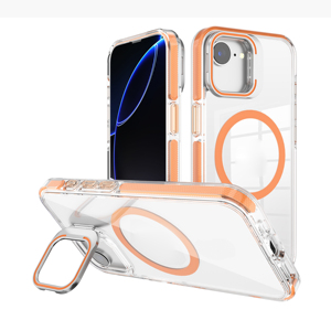 Support de cadre de caméra en alliage d'aluminium antichoc antichoc coque de téléphone magnétique transparente coque de téléphone portable pour iPhone 16E - Product Image 4