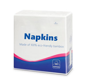 100% الخيزران 33*33 مخصص شعار مناديل ورقية رقيقة - Product Image 1