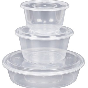 Disposable <b>Round</b> Takeout Containers 2500ml Food Grade Thickened Bowl For Meals Storage - Product Image 2