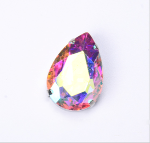 May chaton montee hạt may beading Topaz Tinh thể thủy tinh Rhinestone với kim loại Claw cơ sở - Product Image 6