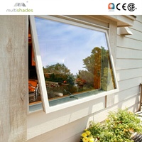 Fenêtre à auvent vertical à persiennes battantes multicolores, à rupture de pont thermique, en aluminium, pour extérieur de villa, certifiée Energy Star, directement de l'usine