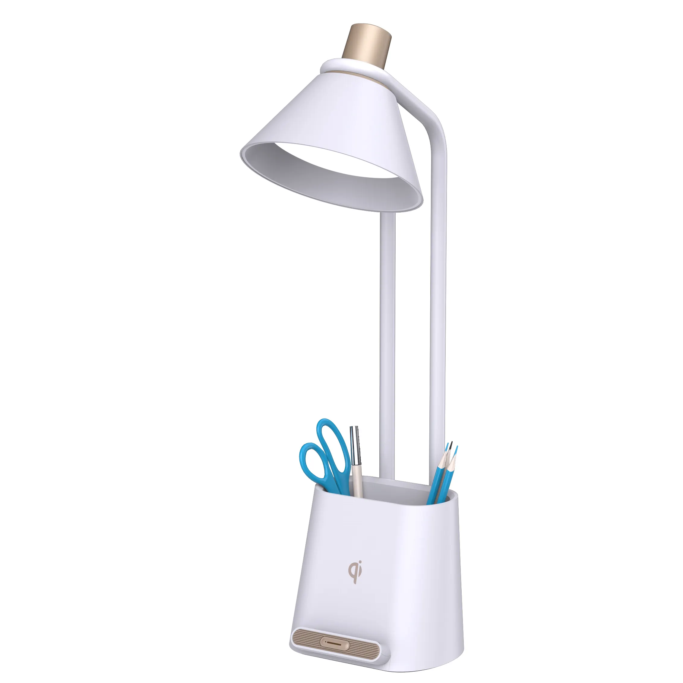 Led Study Desk Lamp Wireless Charging Reading Table Lamp Multifunctional Metal Lighting and Circuitry Design Modern