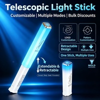 Bâton lumineux LED rétractable personnalisé pour concerts, événements de fans, festivals et fêtes – Vente directe usine, bâton lumineux réutilisable
