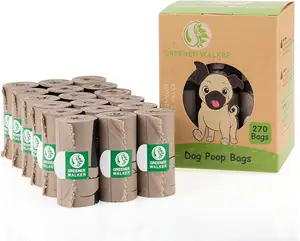 Sacs à déchets personnalisés de haute qualité pour animaux de compagnie, sac à excréments biodégradable pour chiens