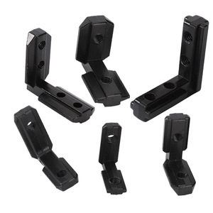 Connecteur d'angle en zinc noir pour profilés aluminium 2020 3030 4040, raccords cachés en forme de L - Product Image 3