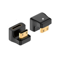 Adaptateur 8K HD MI, adaptateur d'extension HD MI à angle descendant de 180 degrés, adaptateur d'extension HD MI mâle vers femelle de 48Gbps pour ordinateur portable HDTV PS5