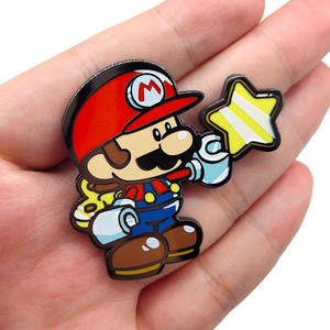 Spilla Decorativa in Metallo per Zaino a Tema Mario Bros, Distintivo con Luigi, Peach, Principessa, <span class=keywords><strong>Donkey</strong></span> Kong e Design Inciso Digitalmente - Product Image 2