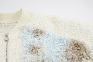 Giacche 2025 in peluche pelliccia sintetica da <span class=keywords><strong>donna</strong></span> in <span class=keywords><strong>pile</strong></span> Sherpa di lana con <span class=keywords><strong>Cardigan</strong></span> Patchwork e piumini a bolle - Product Image 6