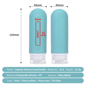 Kit de voyage rechargeable approuvé par la TSA, flacon de shampoing de voyage, flacon de toilette en silicone, ensemble de flacons de voyage - Product Image 3