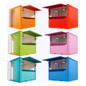 Container <span class=keywords><strong>Bar</strong></span> <span class=keywords><strong>e</strong></span> Caffetteria Pop-up da 10ft <span class=keywords><strong>e</strong></span> 20ft, Negozio Modulare Mobile per la Vendita, Chiosco Commerciale Trasportabile - Product Image 1