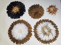 Dekorasi Dinding Topi Juju Bulu Seni Dinding Afrika Boho Interior Modern Grosir untuk Dekorasi Rumah Natal Ruang Tamu
