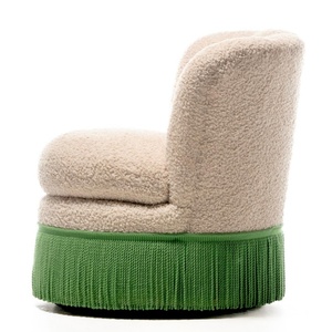 Silla de Diseño Moderno con Flecos y Borlas, Estilo <span class=keywords><strong>Regency</strong></span>, Giratoria, para Sala de Estar, Bar o <span class=keywords><strong>Club</strong></span>, Marca HDC Handcraft - Product Image 5