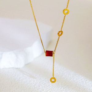 จี้สร้อยคอแฟชั่นดีไซน์เนอร์สำหรับผู้หญิง ทำจากสแตนเลส 316L ชุบทอง 14k 18k ขายส่ง - Product Image 1