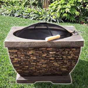 Brasero de Exterior Único para Cocinar, con Leña, Diseño Portátil Independiente con Pantalla de Malla - Product Image 1