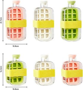 Botella Enfriadora 2en1 Hacedor Bolas Hielo Moldes Cubitos Hielo para Bebidas Frías Americano con Tapa Pajita Portacordón - Product Image 5