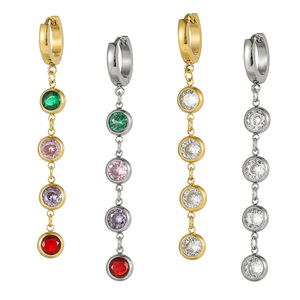 <span class=keywords><strong>Orecchini</strong></span> <span class=keywords><strong>pendenti</strong></span> Huggie per donna in <span class=keywords><strong>acciaio</strong></span> inossidabile cerchi alla moda classici rotondi <span class=keywords><strong>orecchini</strong></span> ipoallergenici - Product Image 1