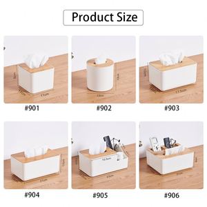 Boîte à mouchoirs promotionnelle personnalisée avec logo, cadeau publicitaire, boîte à mouchoirs de luxe pour la maison et la voiture, en plastique avec couvercle en bambou - Product Image 5