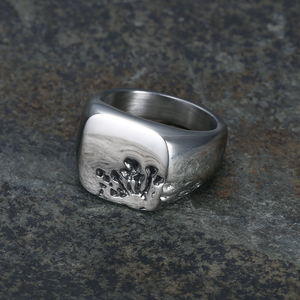 Bague Vintage en Acier Inoxydable Anti-ternissement pour Homme, Style Hip Hop, Gravée, avec motifs Boussole, Œil d'Horus, Crâne de Motard, Bijou Unique - Product Image 3