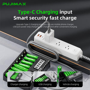 PUJIMAX ricaricabile 1.5v <span class=keywords><strong>aa</strong></span> aaa <span class=keywords><strong>batterie</strong></span> agli ioni di litio <span class=keywords><strong>caricabatterie</strong></span> 8 slot multi caricabatteria caricabatteria usb agli ioni di litio <span class=keywords><strong>aa</strong></span> aaa - Product Image 3