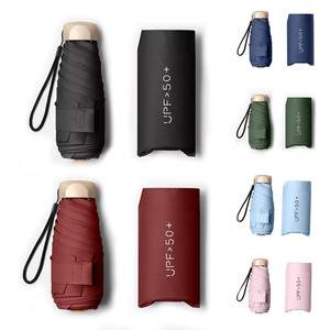 <span class=keywords><strong>Parapluie</strong></span> miniature personnalisé à 5 plis, design moderne, matériau d'impression UV 190T, taille de voyage, revêtement noir, résistant <span class=keywords><strong>au</strong></span> <span class=keywords><strong>vent</strong></span>, manuel, logo - Product Image 2