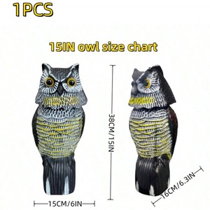 Hibou solaire lumineux et <span class=keywords><strong>sonore</strong></span> - 360 °   Épouvantail rotatif pour <span class=keywords><strong>oiseaux</strong></span> - Product Image 2