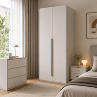 Armoire moderne sur mesure avec panneau de porte en PET écologique, armoire de rangement pour chambre à coucher