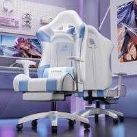 Chaise de Gaming Ergonomique en Cuir PU pour Streamers et Diffusion en Direct, Chaise de Bureau Pivotante avec Accoudoirs Réglables – Idéale pour Dortoirs Universitaires et Ordinateurs