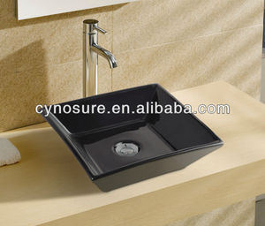 Lavabo Redondo de Cerámica para Baño, Diseño Artístico en Color - Product Image 3