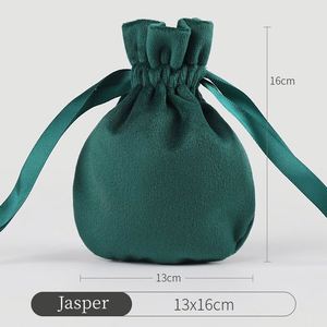 Sacs cadeaux en velours avec cordon de serrage, pochettes à bijoux, sacs pour cadeaux de mariage, écologiques, couleur personnalisée, 13,5x31cm - Product Image 4