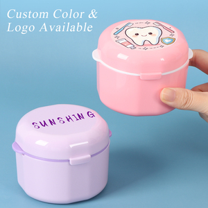 Estuche Redondo para Dentaduras Postizas SUNSHING, Contenedor Hermético con Tapa para Baño de Dentaduras, Caja Portátil para Guardar Retenedores Dentales y Limpiar Prótesis - Product Image 5