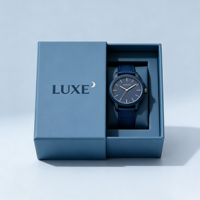 Boîte à montre en carton personnalisée haut de gamme, surface brillante, insert souple, anti-rayures, emballage haut de gamme pour exposition de luxe
