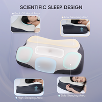 Oreiller ergonomique orthopédique en mousse à mémoire de forme certifié Oeko-Tex Lianda, soulagement de la douleur au cou, antibactérien, housse amovible et lavable