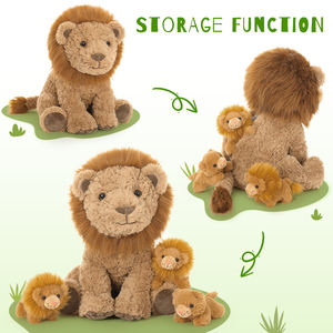 Entrega inmediata Big Mane Lion realista muñeco de peluche de juguete para fiesta temática de la jungla Festival cumpleaños mejores amigos regalo - Product Image 2
