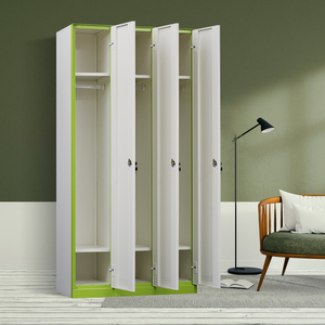 ตู้เหล็กล็อกเกอร์3ประตูทันสมัยสำหรับบ้านสำนักงานกลางแจ้งห้องออกกำลังกายพนักงานโรงเรียนตู้เสื้อผ้าโลหะปรับได้ - Product Image 1