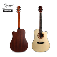 Wholesale Smiger SM-411 String Instrument Cheap Mid Range 6 Steel Strings 41inch Acoustic Guitar with EQ
