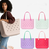 Sac de plage en EVA, grand format, robuste, portable, résistant à l'eau, pour toutes les saisons, pour femmes, voyages, shopping