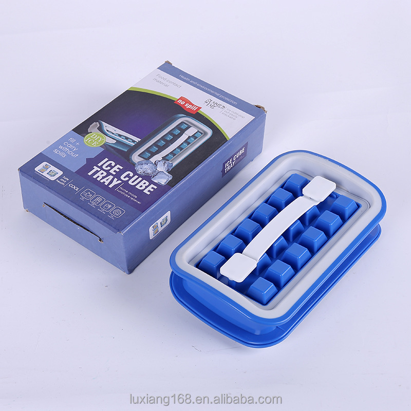 Аксессуары для бара, ABS 24 ячейки, плоская крышка корпуса, охлаждающие формы для льда/кубиков, 2 в 1, портативный чайник для льда