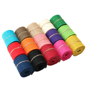 Ruban de noël large avec fil 10cm, toile de Jute, ruban hessien pour emballage de cadeaux, décoration - Product Image 2