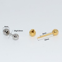 Kit de pistolet de perçage stérile jetable YW avec clous d'oreille, emballé sous blister, pour cartilage, tragus, hélix, nez, outils de perçage